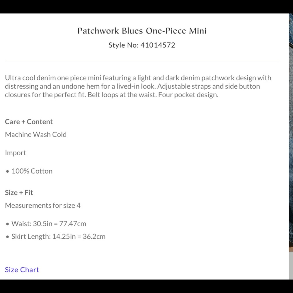 Patchwork Blues Mini Overall Dress - image 4